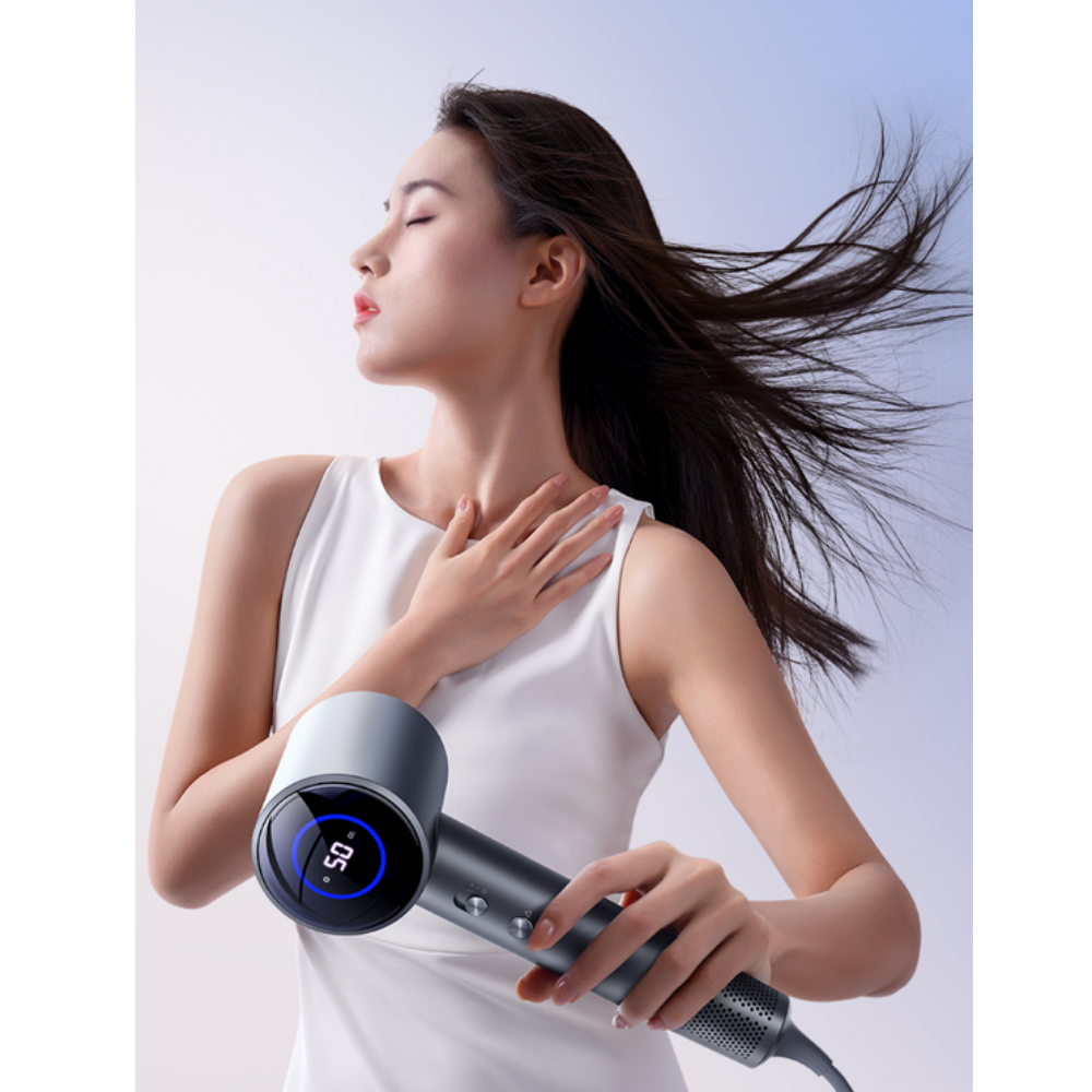 თმის საშრობი ALLX AXH-015G, 1600W, High Speed Hair Dryer, Negative ...