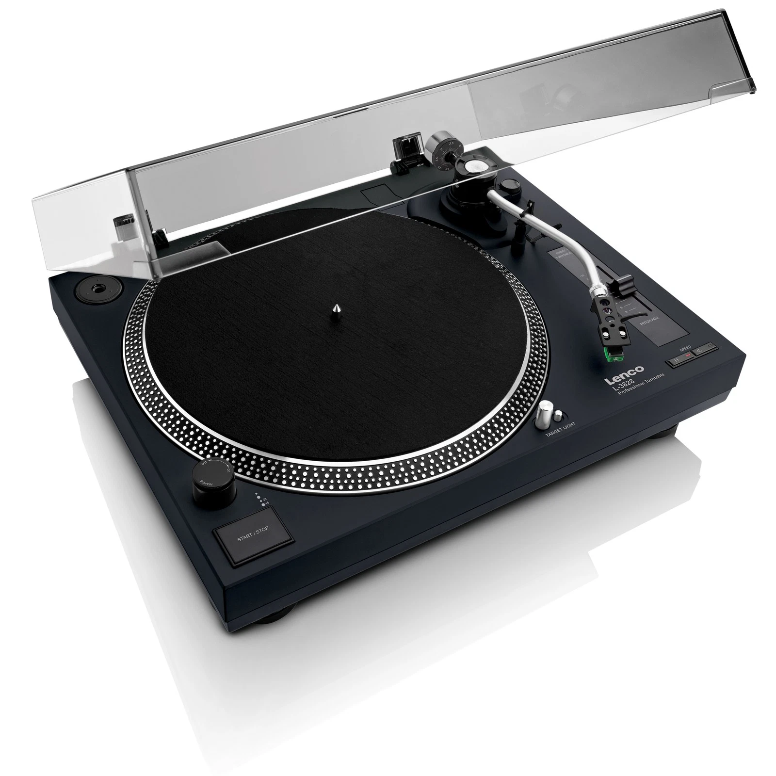 ფირსაკრავი Lenco L-3828BK Direct-Drive Turntable Black