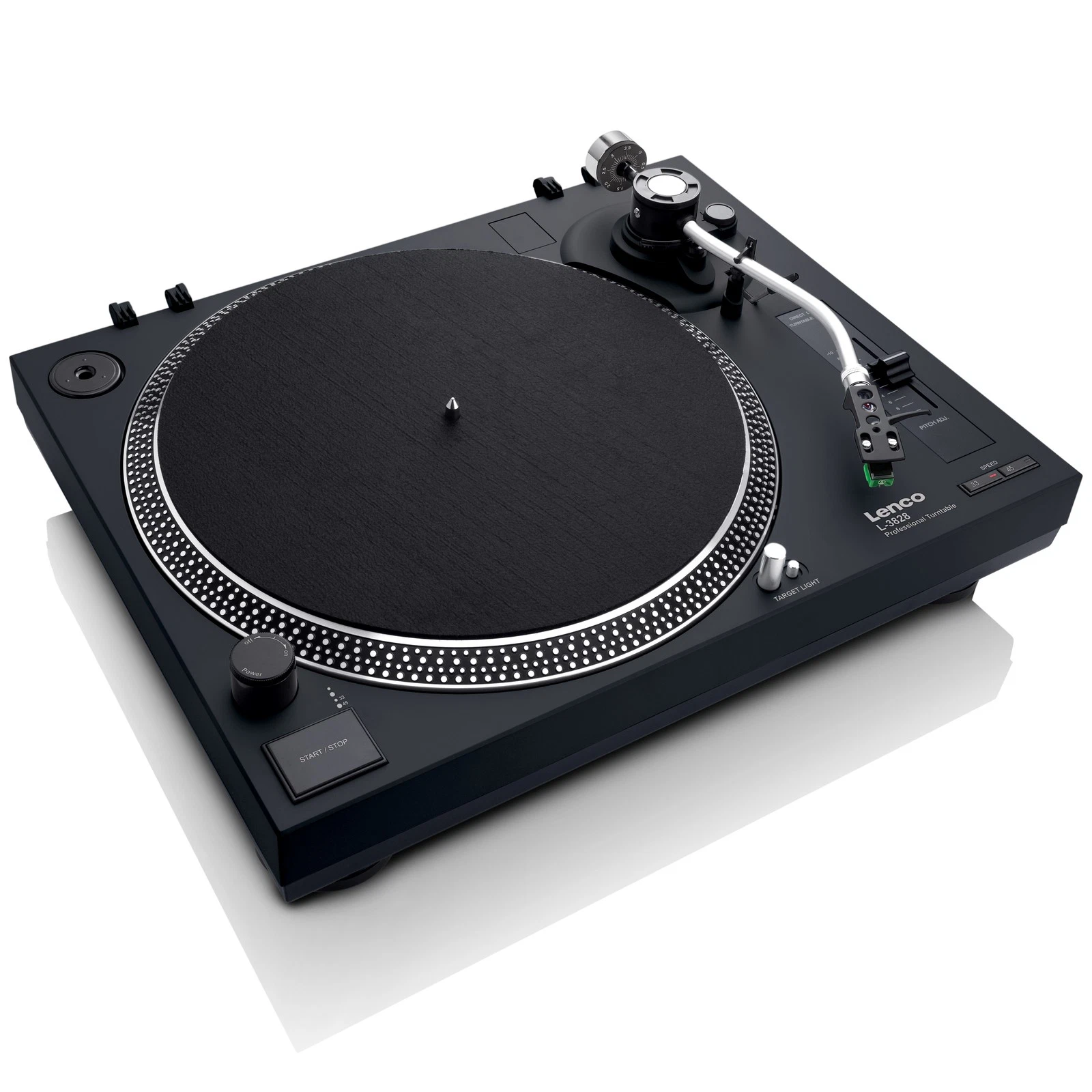 ფირსაკრავი Lenco L-3828BK Direct-Drive Turntable Black