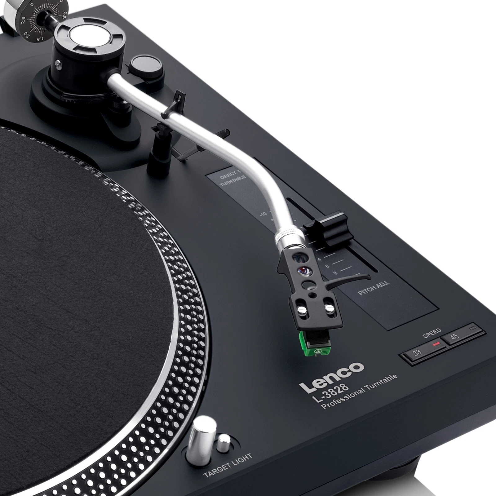 ფირსაკრავი Lenco L-3828BK Direct-Drive Turntable Black