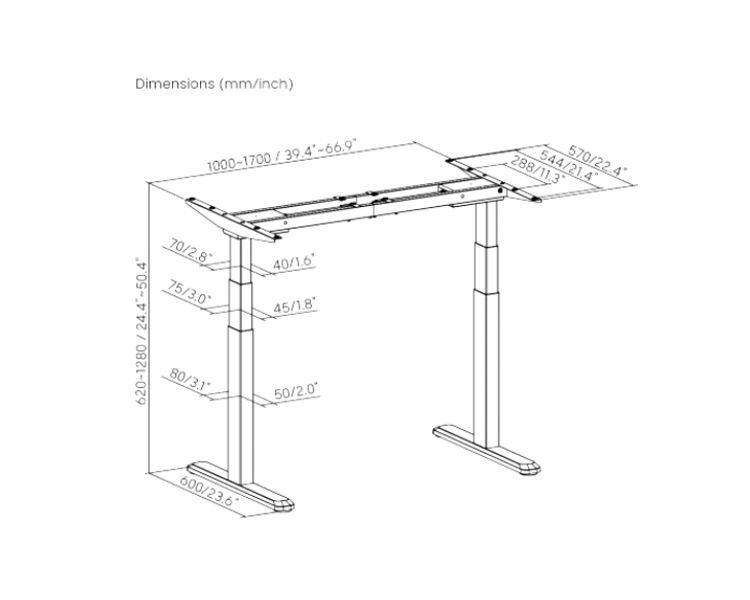 მაგიდა Vertex VX-2SSD-05B & ქეისის სამაგრი Vertex VX-UMCS-02B