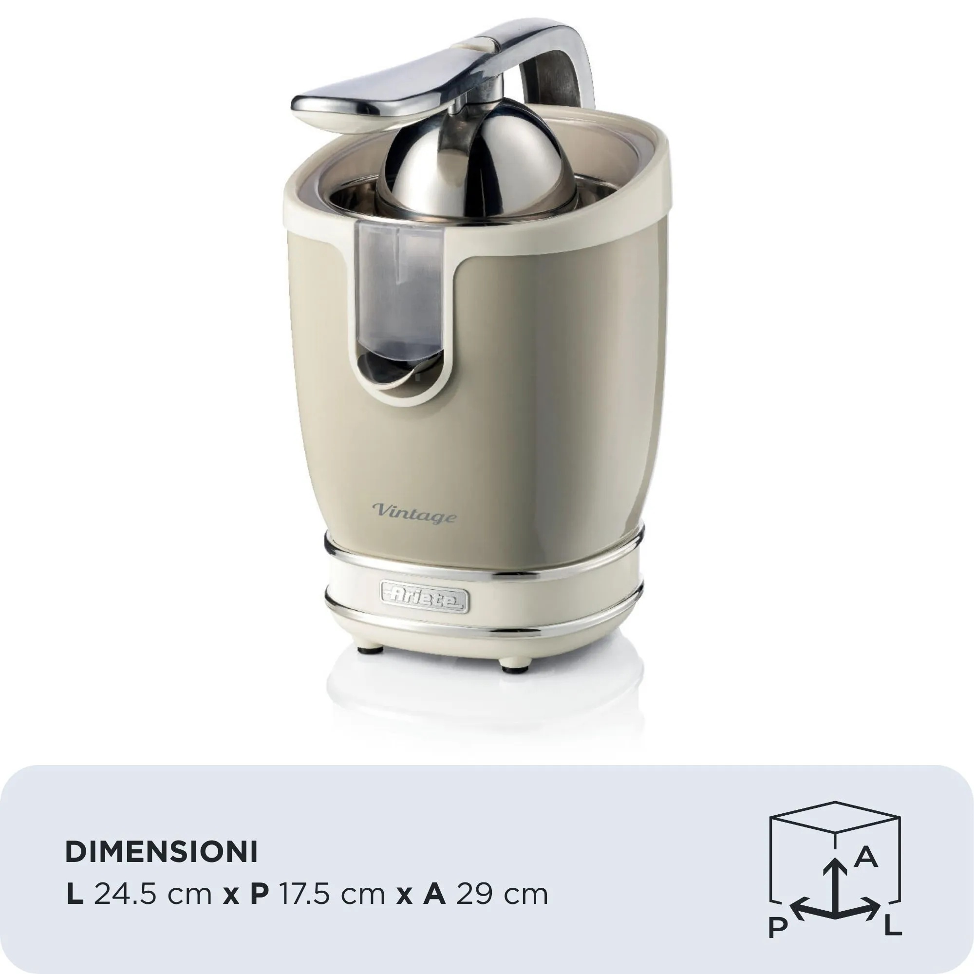 ციტრუსის წვენსაწური Ariete 0413 Electric Citrus Juicer Beige