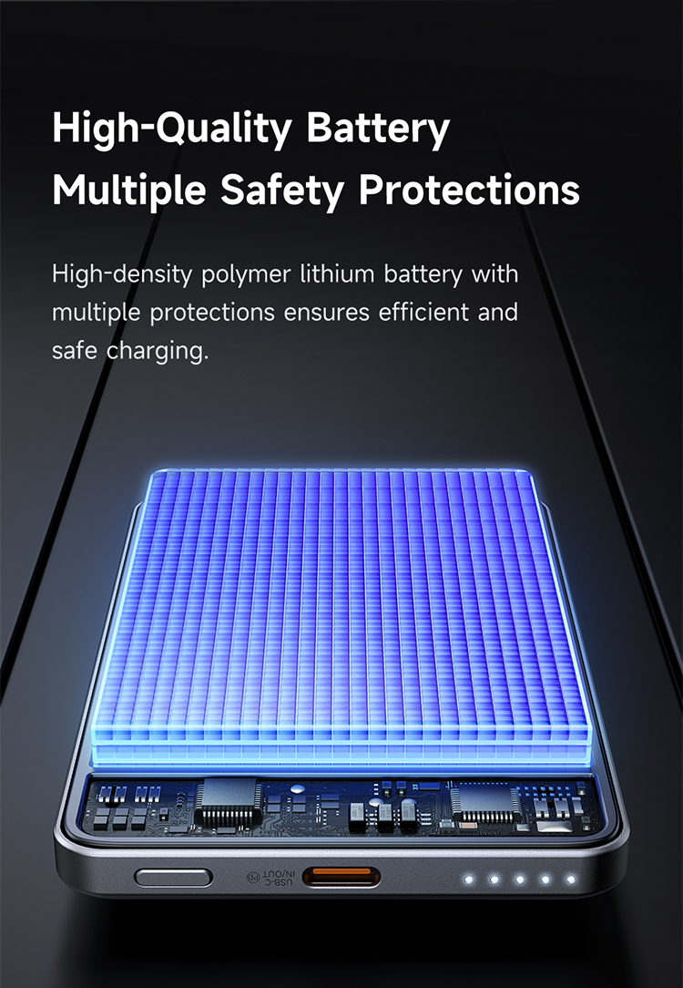 პორტატული დამტენი Mcdodo 20W Magnetic Wireless Metal Ultra-Thin 5000mAh 1C Power Bank MC-4641