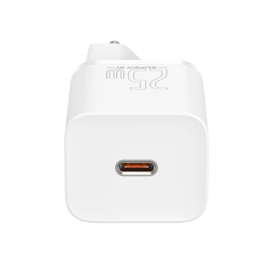 დამტენი Baseus Super Si PD 25W Wall Charger + USB Type-C Cable White