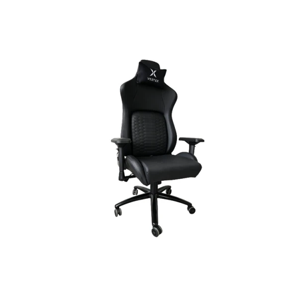 გეიმერული სავარძელი Vertex Viper Gaming Chair Black Car Leather