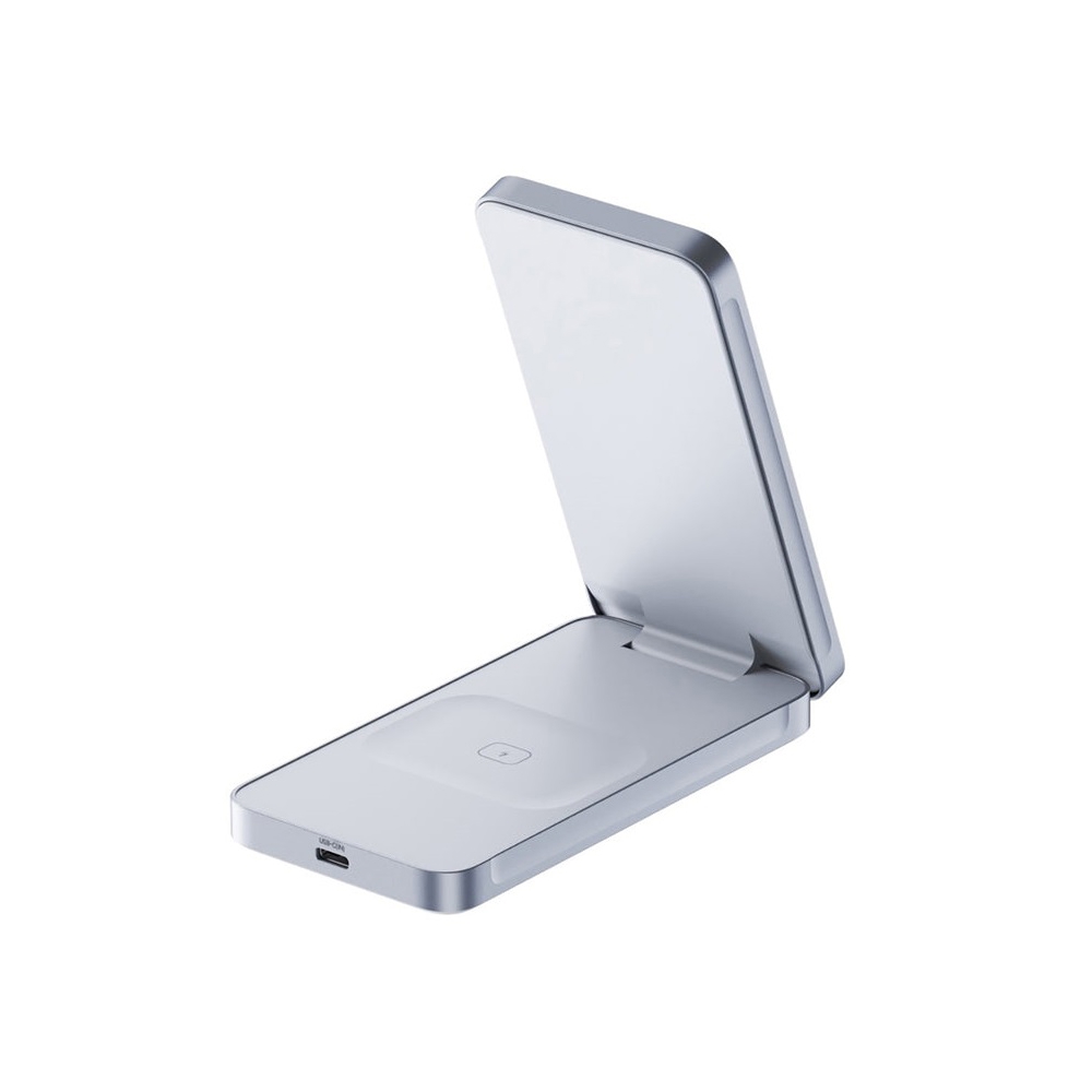 უსადენო დამტენი UGREEN W756 (55963) MagFlow, 25W, 2-in-1 Magnetic Wireless Charger, Blue