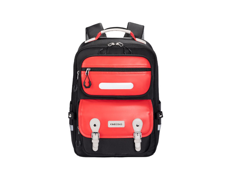 სკოლის ჩანთა Kingsons 15.6" Primary School Backpack Black/Red - KS251307