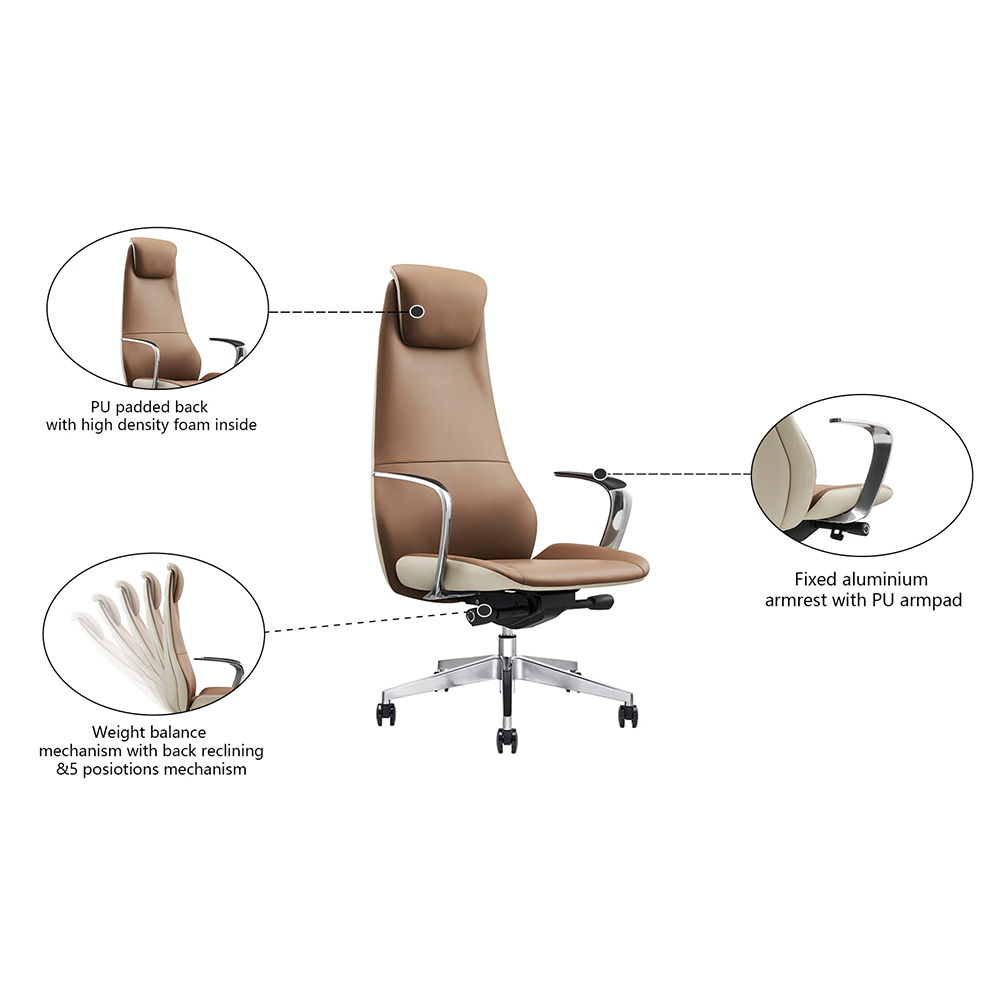 საოფისე სავარძელი High back office chair (Caleb-H)