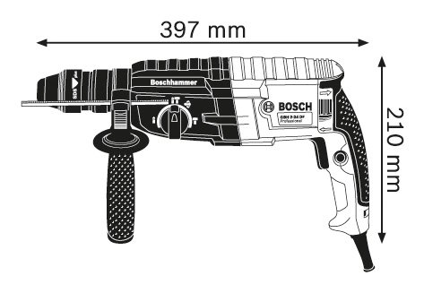 პერფორატორი Bosch GBH 2-24 DFR Professional 790W (0611273000)