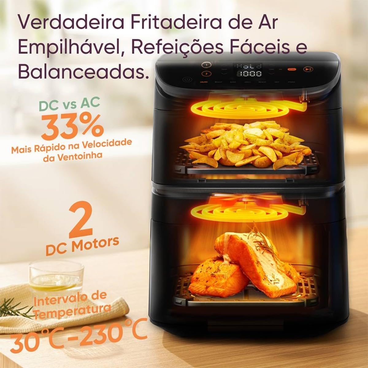 აეროგრილი Cosori CAF-DC121-AEUR Air Fryer 10.8L Black