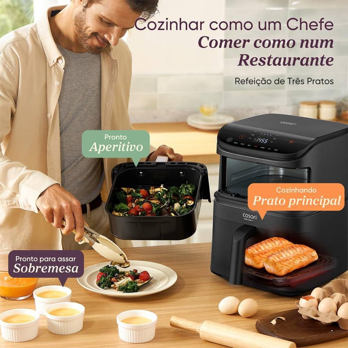 აეროგრილი Cosori CAF-DC121-AEUR Air Fryer 10.8L Black