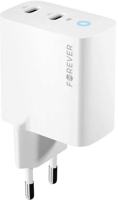 დამტენი ადაპტერი Forever TC-06-40CC 40W Wall Charger White