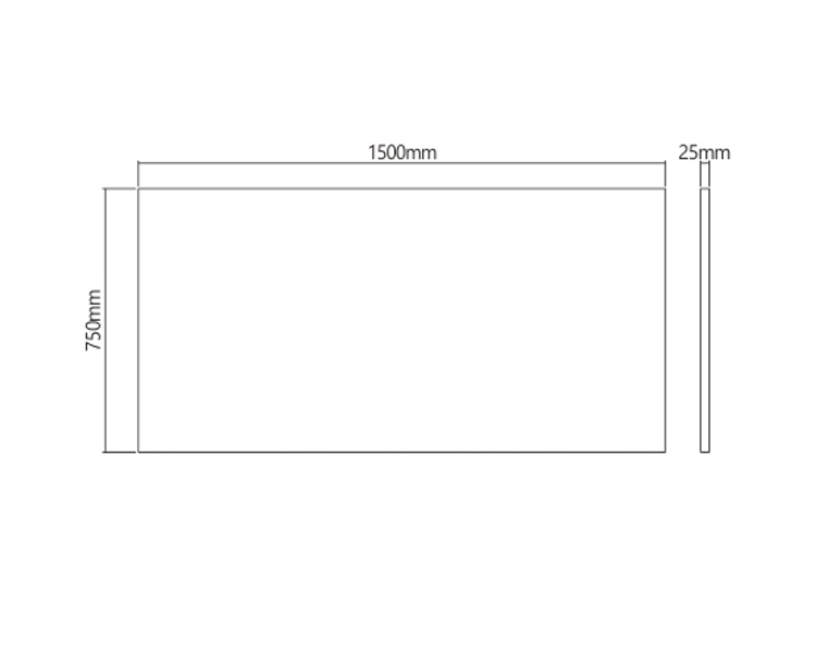 მაგიდის ზედაპირი: Vertex VX-DB-15075DW 1500x750mm Rectangular Wood Table Top Dark Walnut