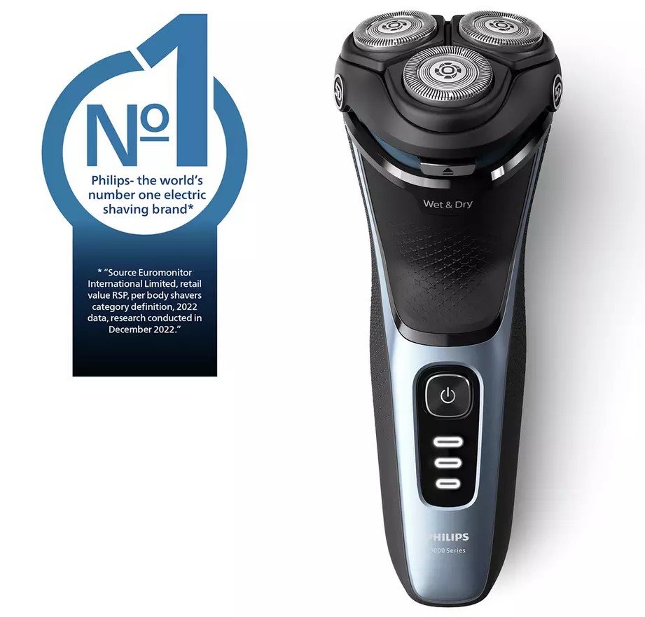 საპარსი Philips S3243/12 Series 3000 Wet and Dry Electric Shaver Black/Silver