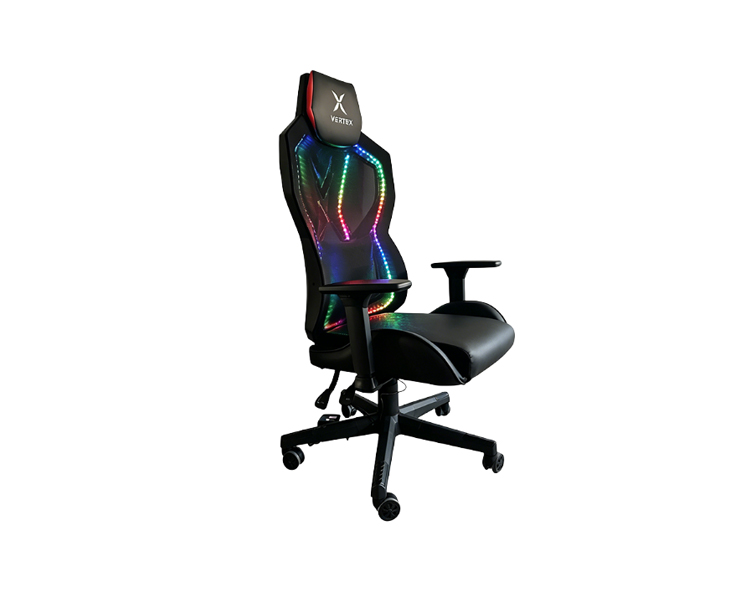 გეიმერული სავარძელი Vertex CyberNova Gaming Chair With RGB light Black Mesh