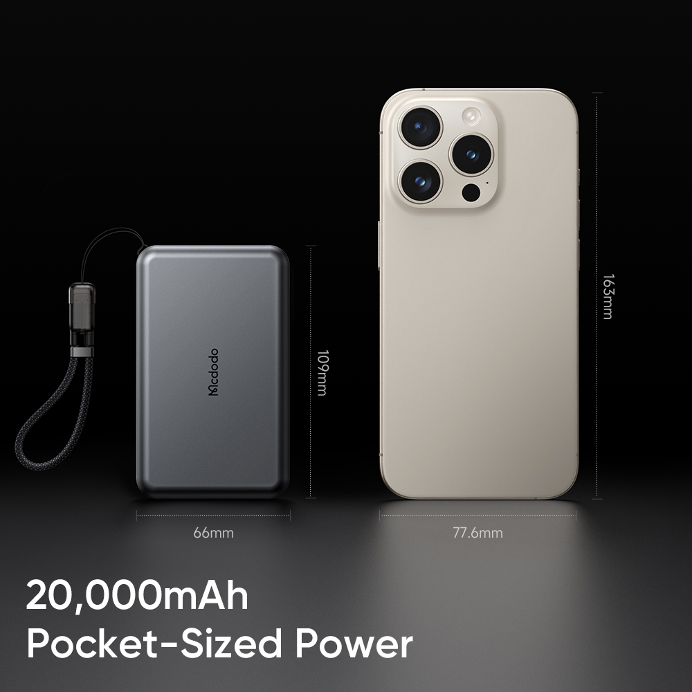 პორტატული დამტენი Mcdodo 20000mAh 45W Metal Power Bank  Pocket Size with Fast Charging MC-0950