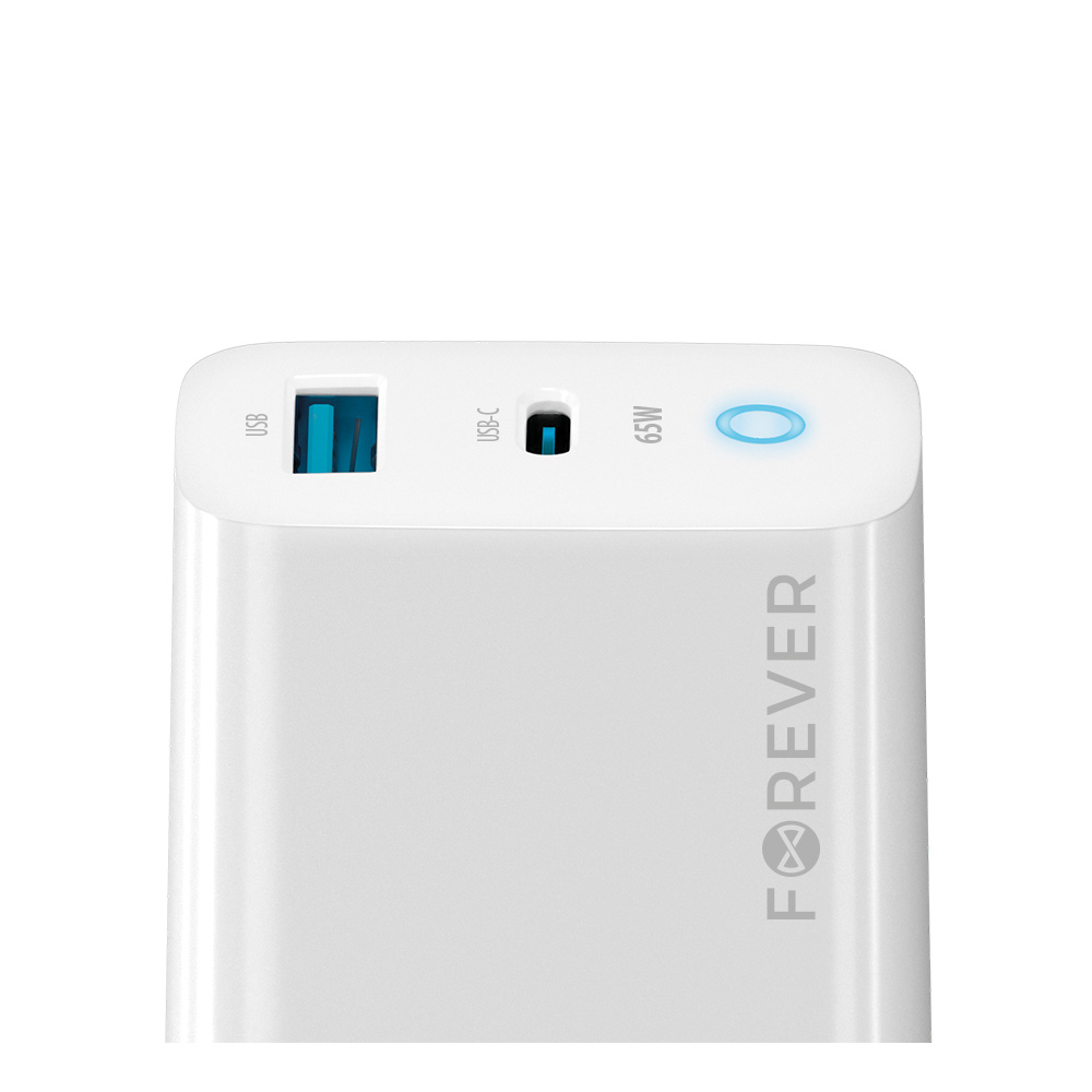 დამტენი ადაპტერი Forever GaN TC-06-65AC PD QC 65W Wall Charger White