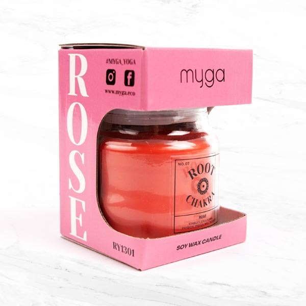 სურნელოვანი სანთელი, Myga, Chakra Candles, Rose