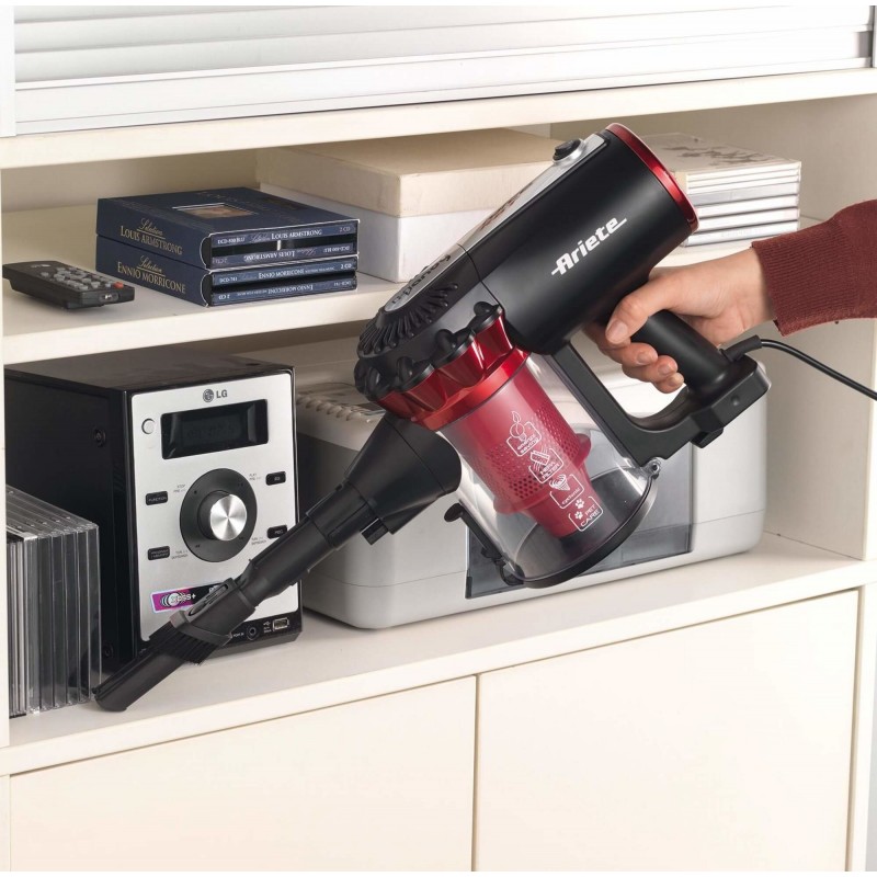 ხელის მტვერსასრუტი Ariete 2759 Electric Broom And Handheld Vacuum Cleaner Black/Red