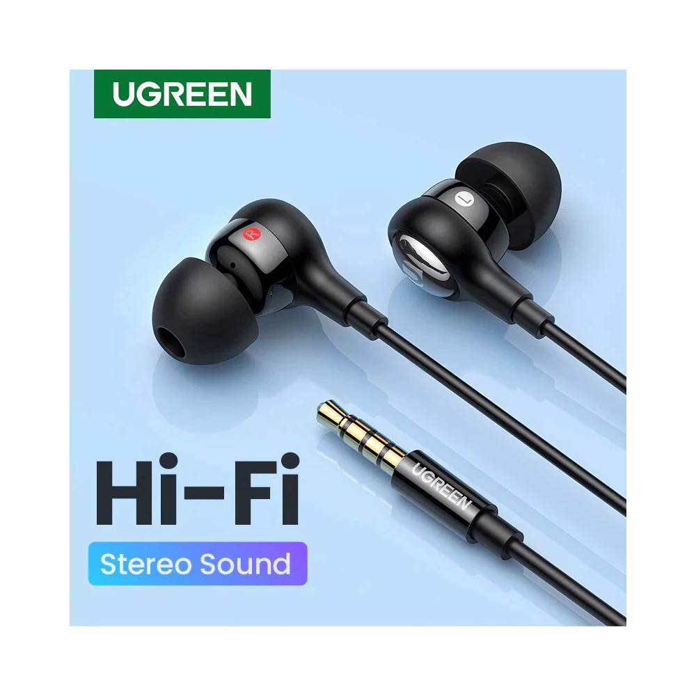 ყურსასმენი UGREEN EP103 (30637), In-Ear Headphones, Wired, 3.5mm, Black