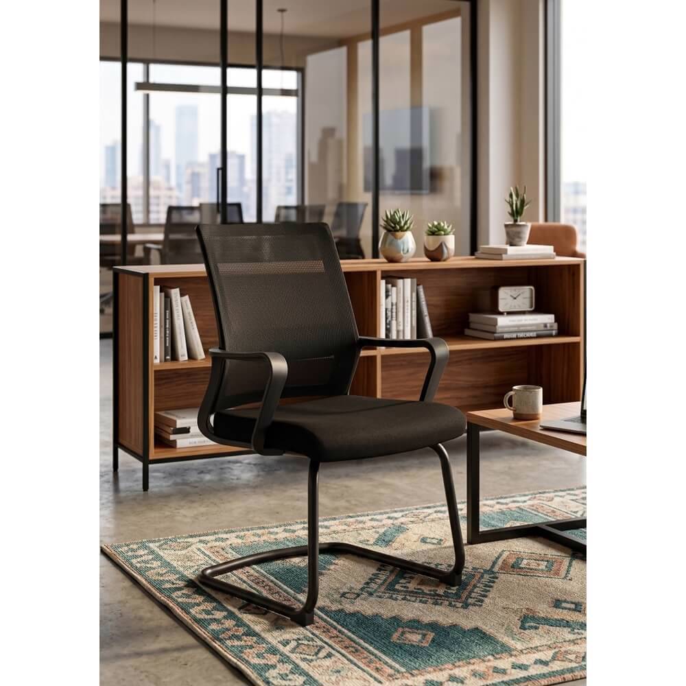ვიზიტორის სავარძელი ALLX MS899C, Visitor Chair, Black