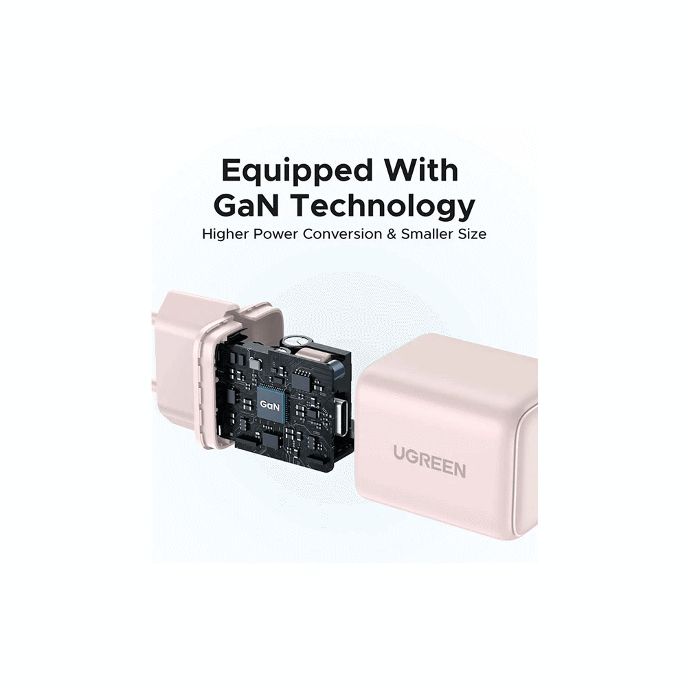 მობილურის დამტენი UGREEN X512 (55556), 20W, Type-C GaN Fast Charger, Pink