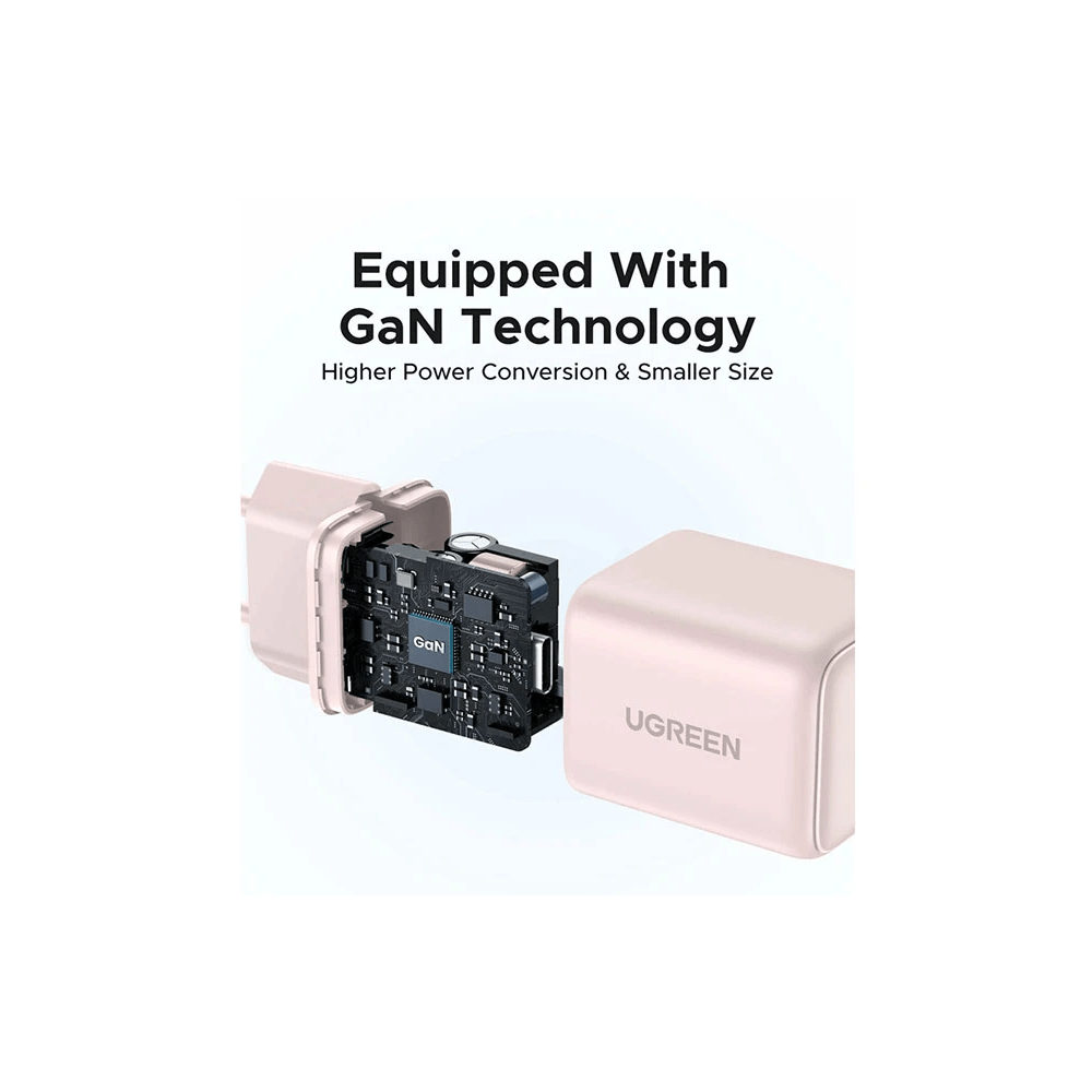 მობილურის დამტენი UGREEN X512 (55556), 20W, Type-C GaN Fast Charger, Pink