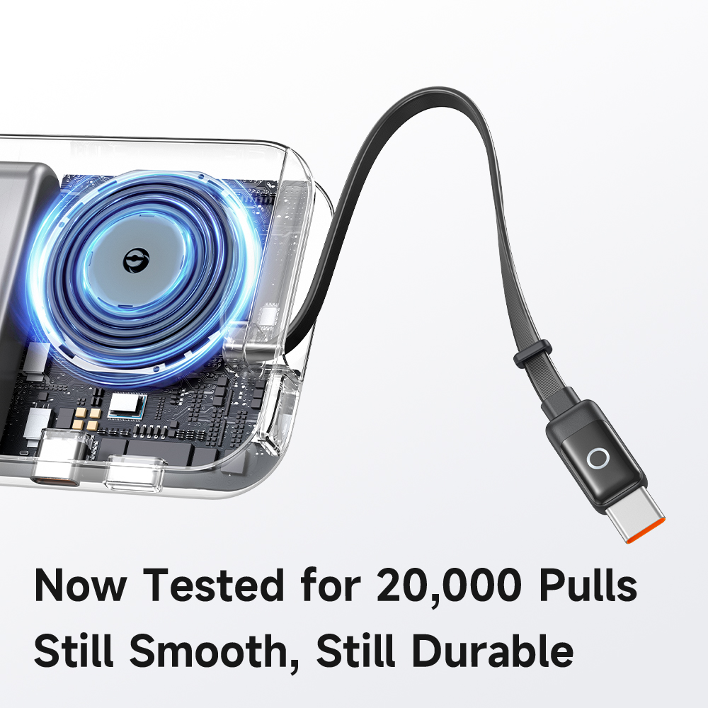 პორტატული დამტენი Mcdodo 45W LED Display Power Bank 10000mAh Built-in USB-C Retractable Cable MC-5920