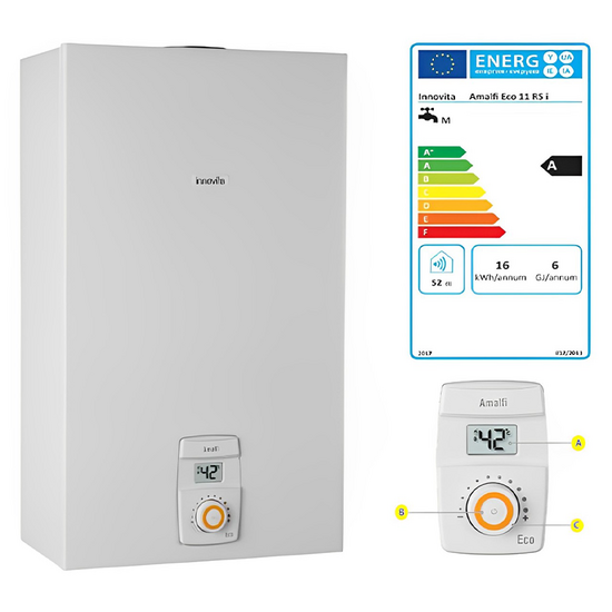 გაზის წყლის გამაცხელებელი INNOVITA WATER HEATER AMALFI ECO 11 RS I NG (11 L, 2 კამერიანი)