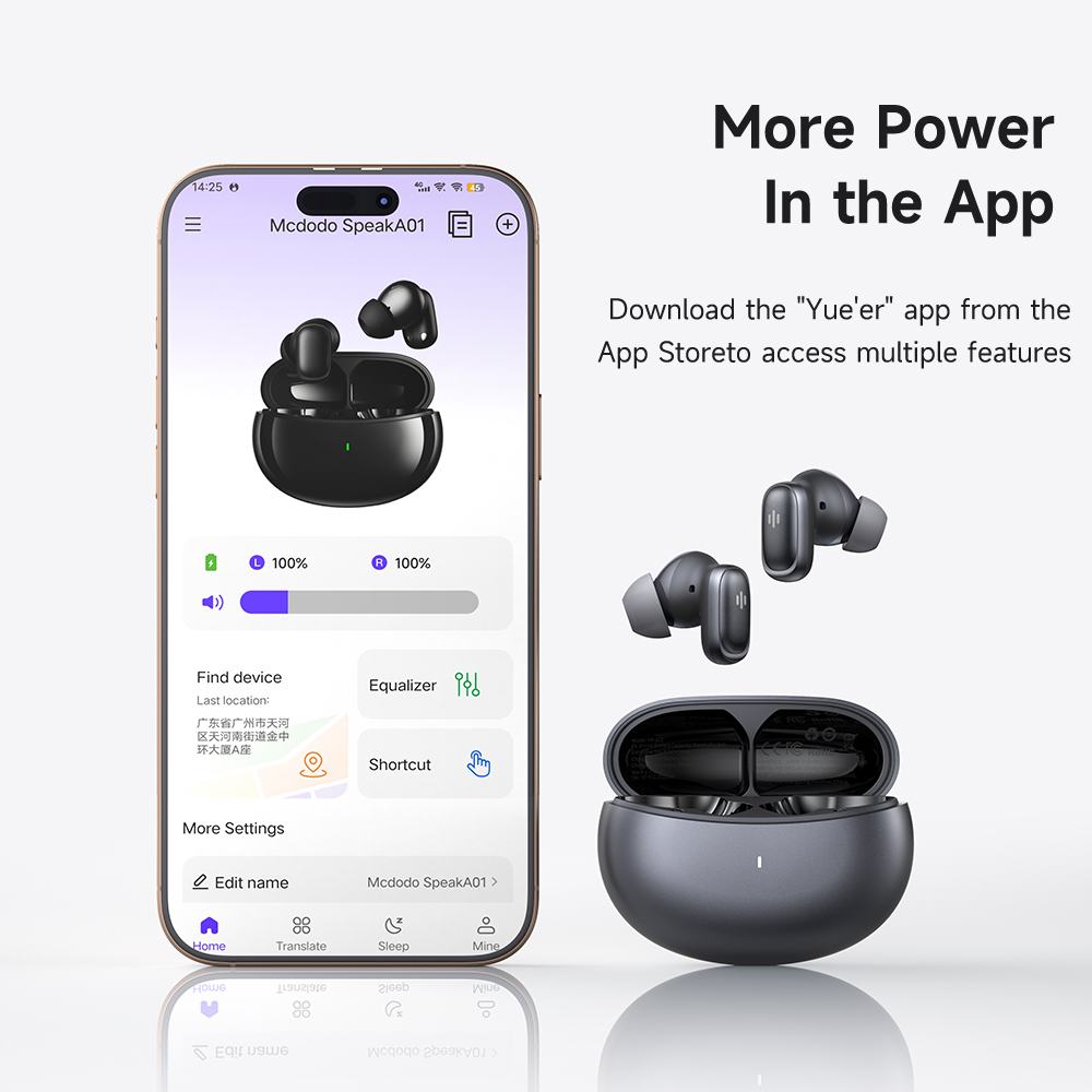 ყურსასმენი Mcdodo Speak A01 Series ANC+ENC AI Translation Earbuds HP-8220