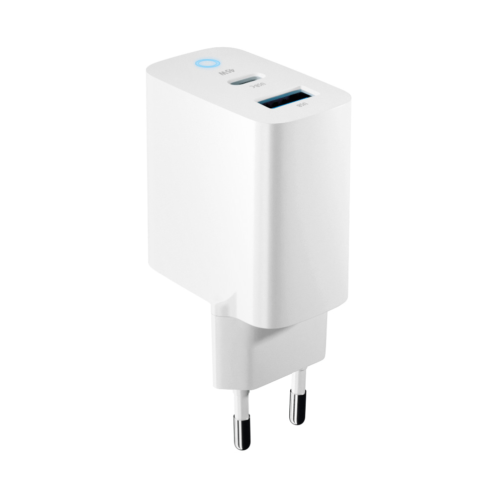 დამტენი ადაპტერი Forever TC-06-45AC PD QC 45W Wall Charger White