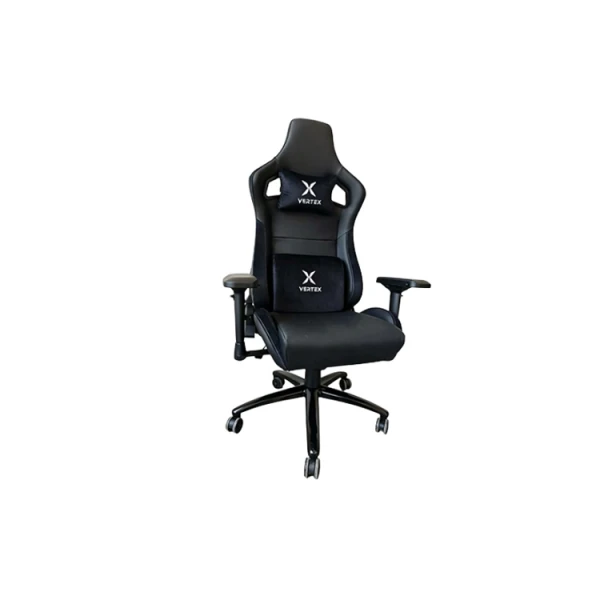 გეიმერული სავარძელი Vertex Predator Gaming Chair Black Car Leather