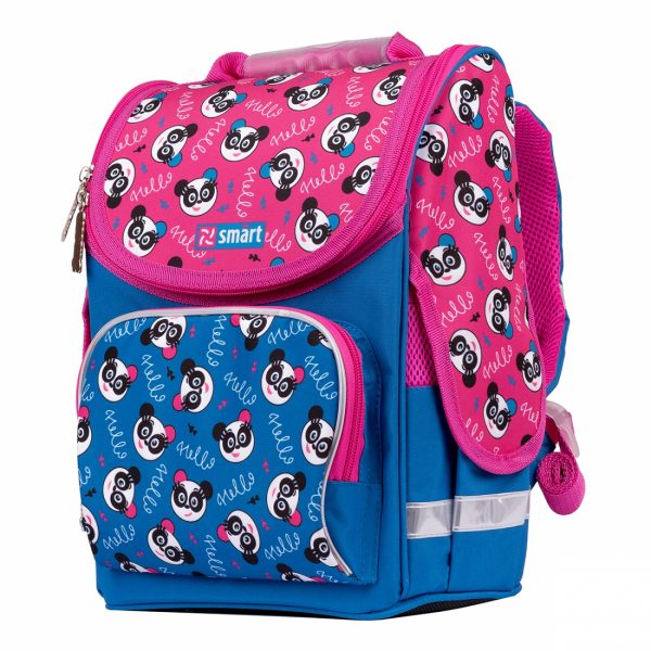 სასკოლო ზურგჩანთა Smart PG-11 “Hello, panda” blue/pink 34х6х11cm