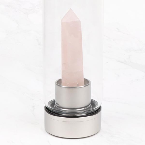 კრისტალური წყლის ბოთლი, Myga Rose Quartz
