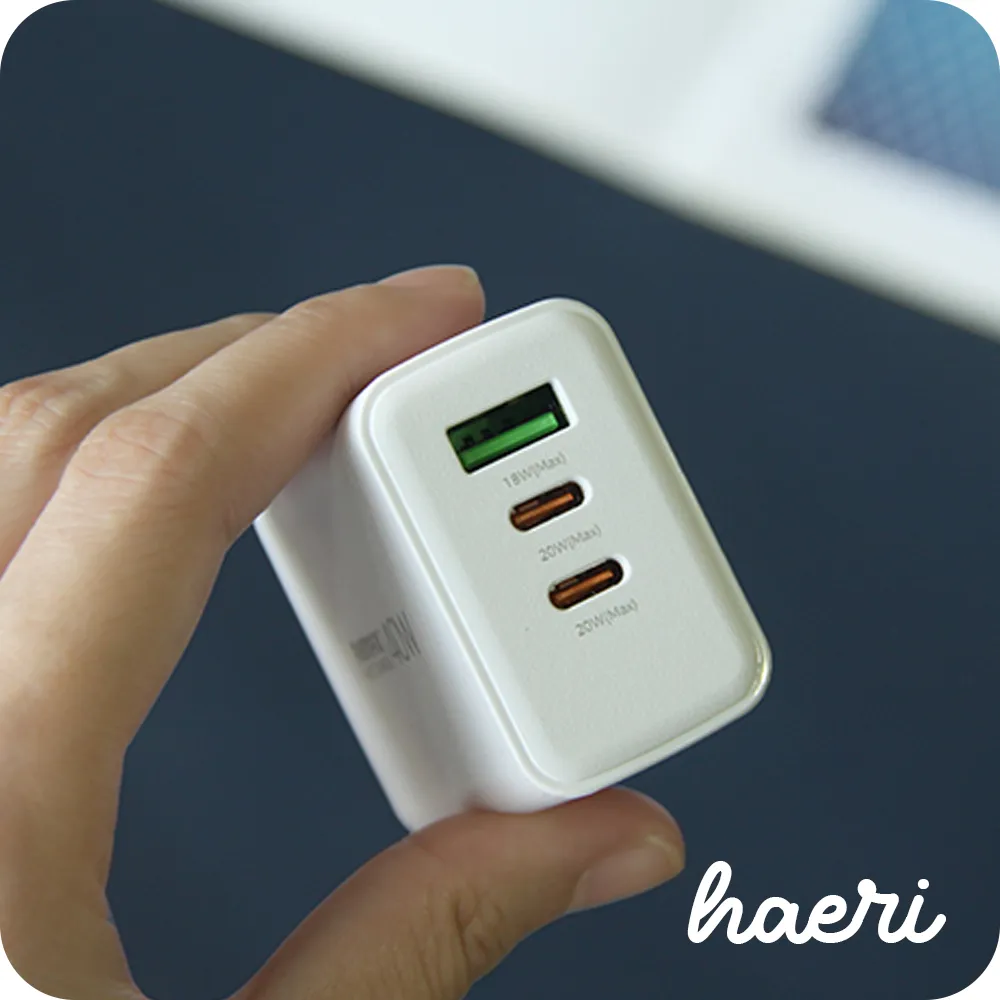 დამტენი Remax RP-U123 Kiddy Series 40 W 1USB + 2 Type-C Power Adapter White