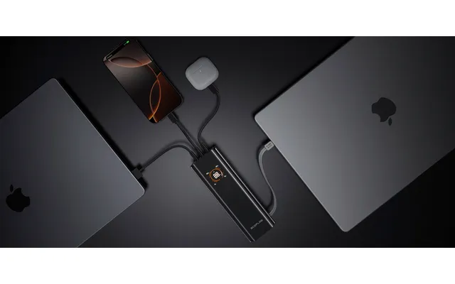 პორტატული დამტენი EcoFlow RAPID Pro Power Bank 20,000mAh, 230W, 100W Built-in Cable
