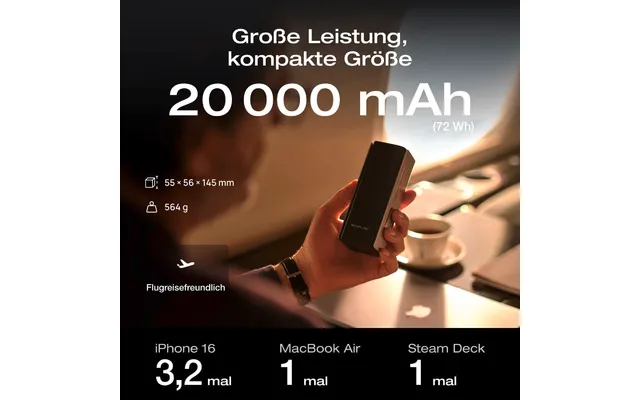 პორტატული დამტენი EcoFlow RAPID Pro Power Bank 20,000mAh, 230W, 100W Built-in Cable