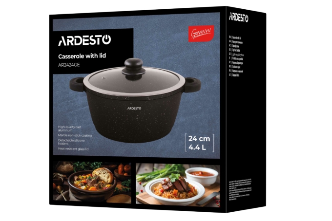 ალუმინის ქვაბი ARDESTO ANZIO AR2424GE (24 CM, 4.4L)