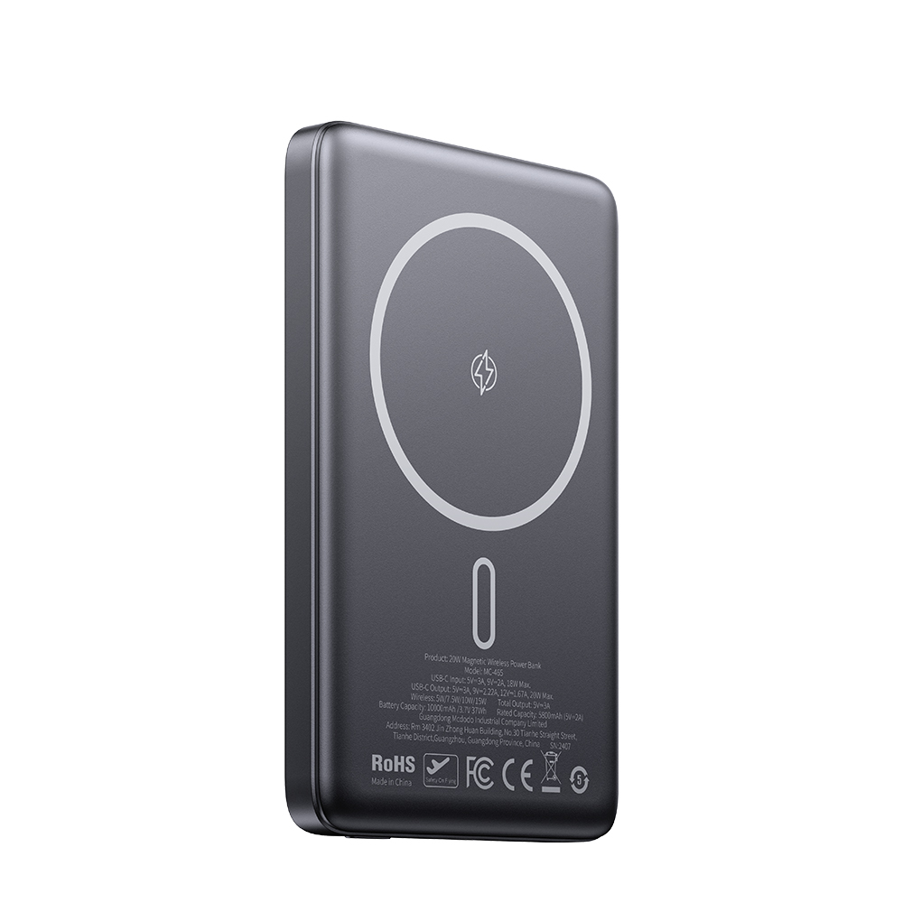 პორტატული დამტენი Mcdodo 20W Magnetic Wireless Metal Ultra-Thin 10000mAh 1C Power Bank MC-4651