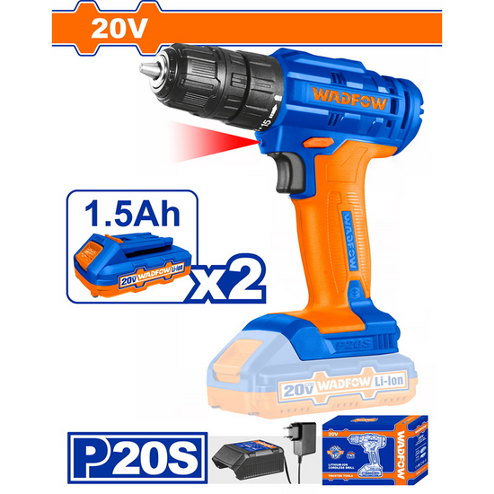 აკუმულატორული სახრახნისი WADFOW WCDP512 (20 V)