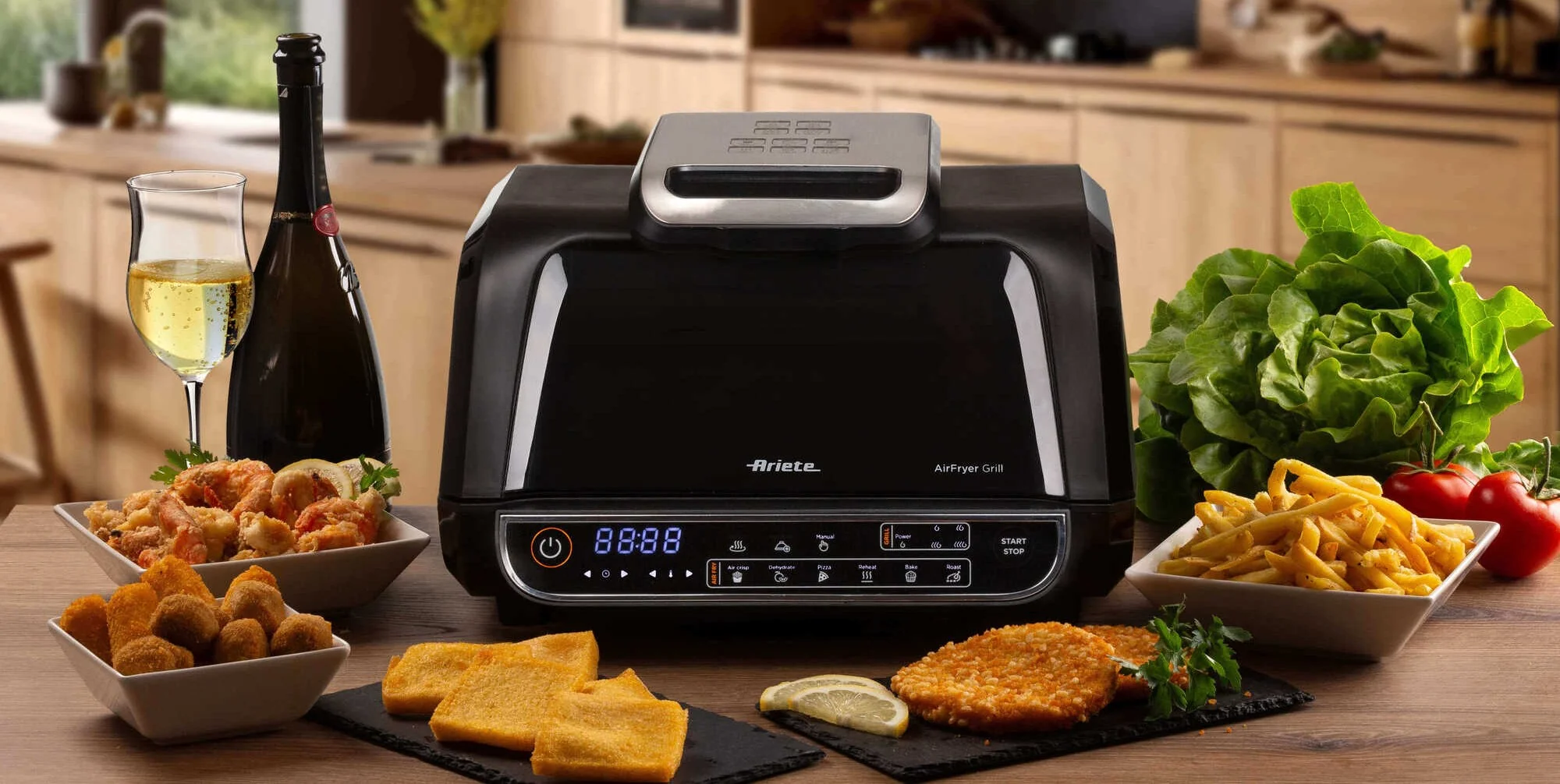 აეროგრილი Ariete 4635/00 Air Fryer And Grill 8L Black