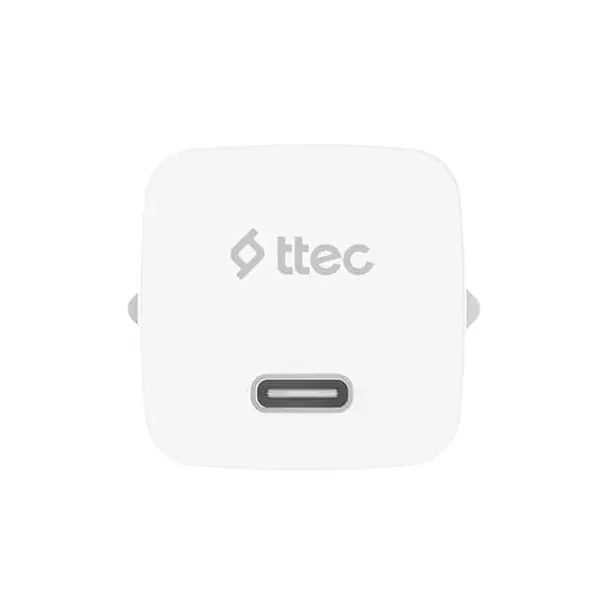 ადაპტერი Ttec SmartCharger GAN 20W PD Travel Fast Charger White 2SCG20B