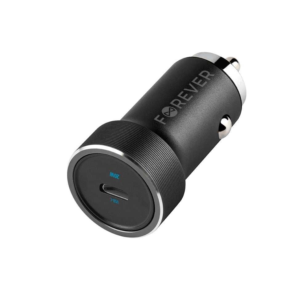 მანქანის ადაპტერი  Forever CC-06 PD QC USB Type-C Car Charger 20W Black