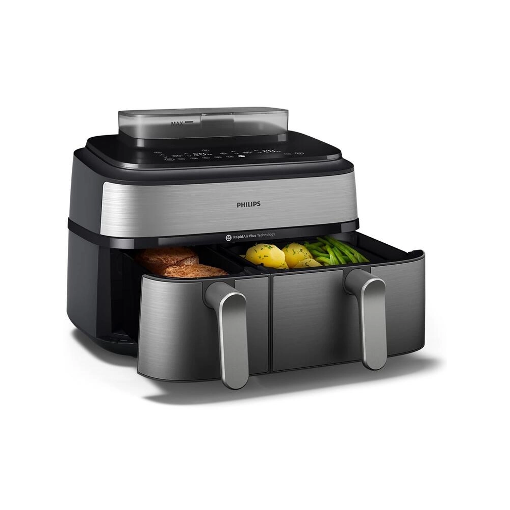 აეროგრილი Philips NA555/09 5000 series, 2750W, 9L, Steam Air Fryer, Grey