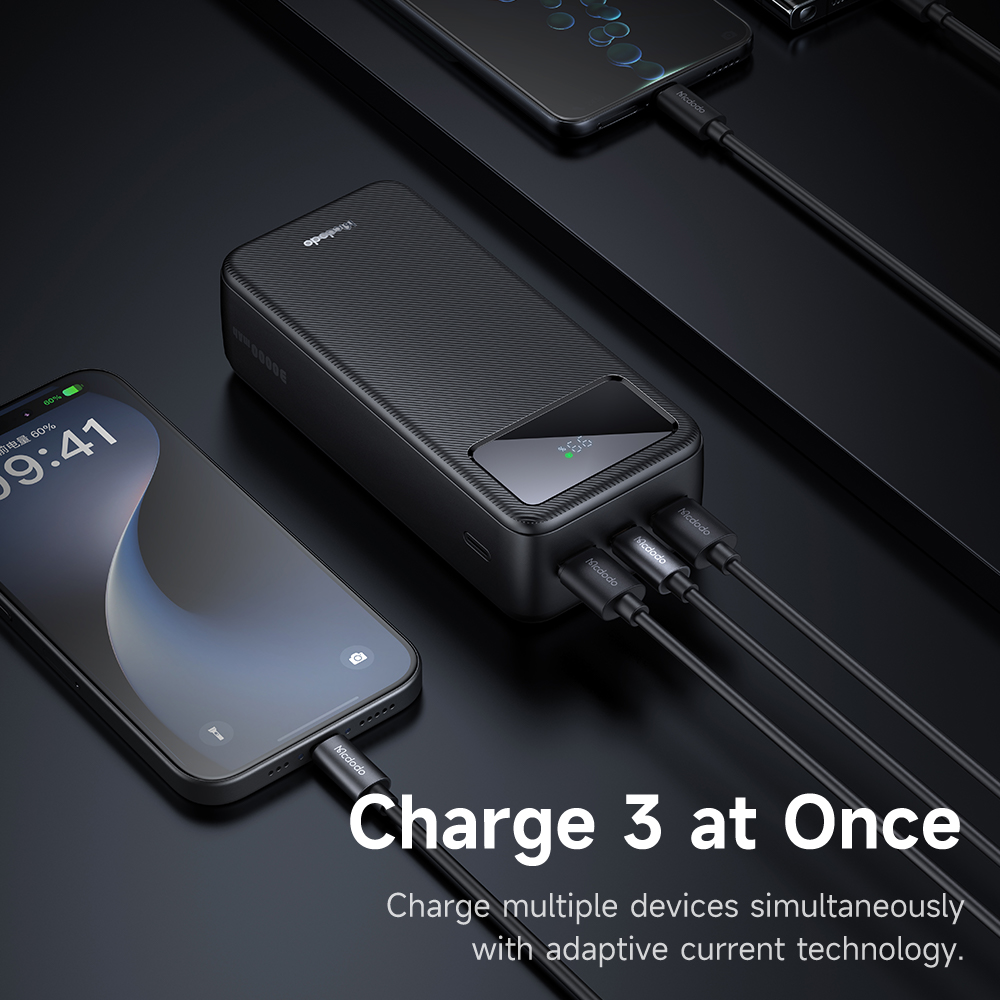 პორტატული დამტენი Mcdodo 22.5W Large LED Display 30000mAh 1C+2A Power Bank MC-4240