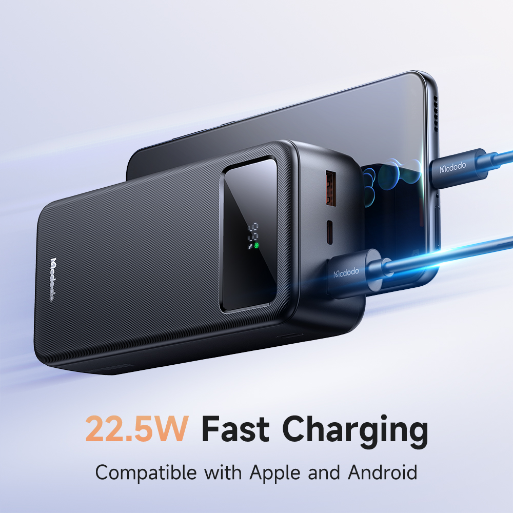 პორტატული დამტენი Mcdodo 22.5W Large LED Display 30000mAh 1C+2A Power Bank MC-4240