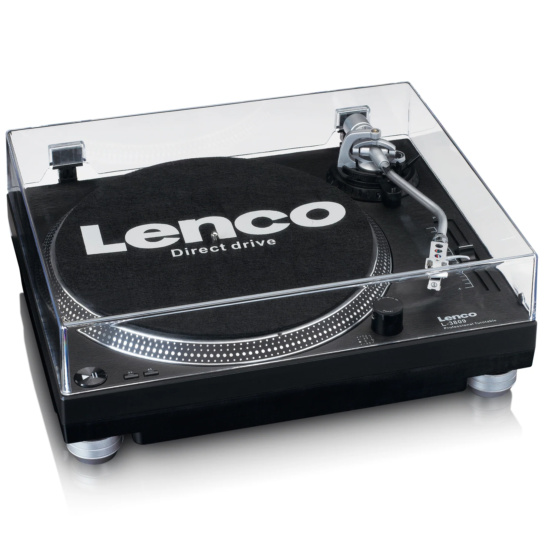 ფირსაკრავი Lenco L-3809BK Direct-Drive Turntable Black