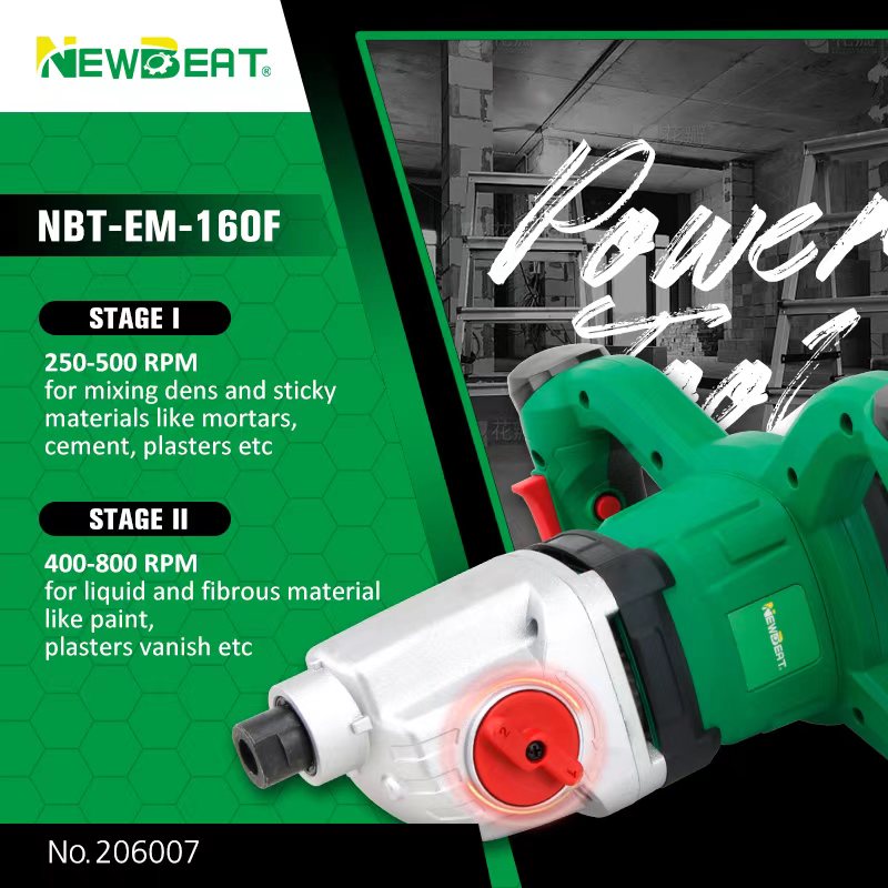 სამშენებლო მიქსერი NEWBEAT NBT-EM-160F