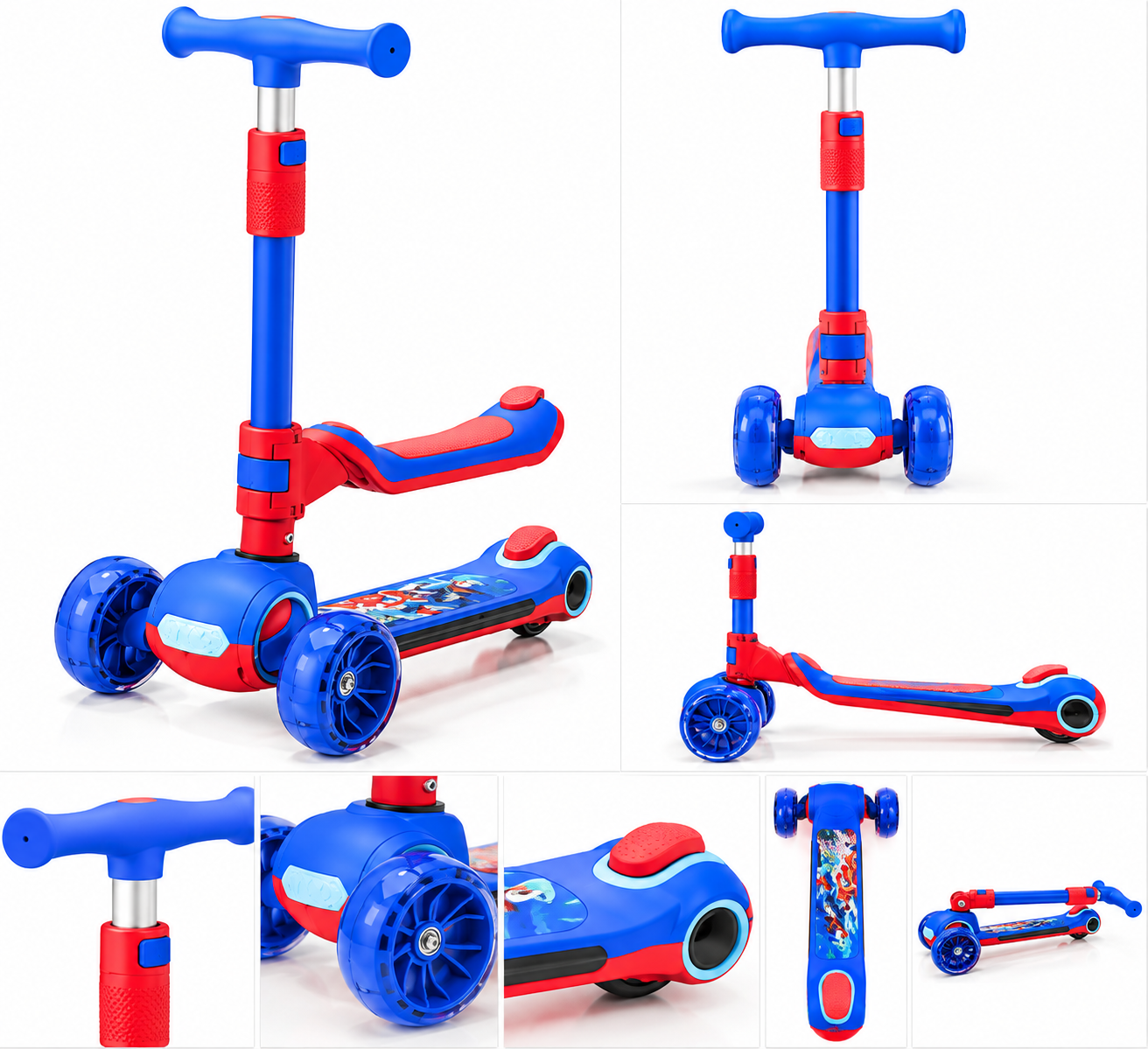 საბავშვო სკუტერი Disney Spider man 097 DARK BLUE