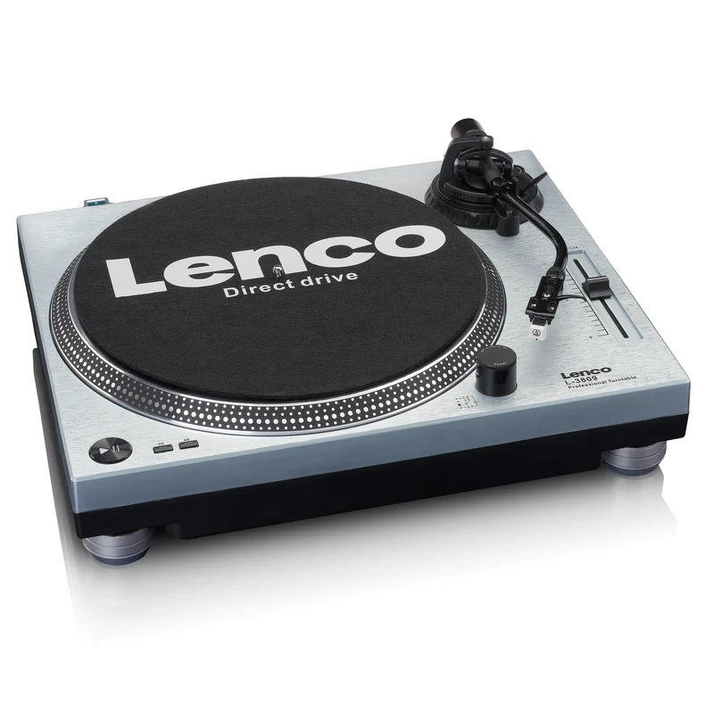 ფირსაკრავი Lenco L-3809ME Direct-Drive Turntable Metallic Blue